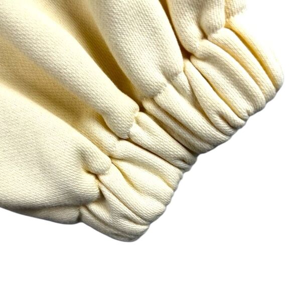 POL Beige Open Back Cross Strap Balloon Sleeve Sweatshirt Large NEW - Picture 11 of 12